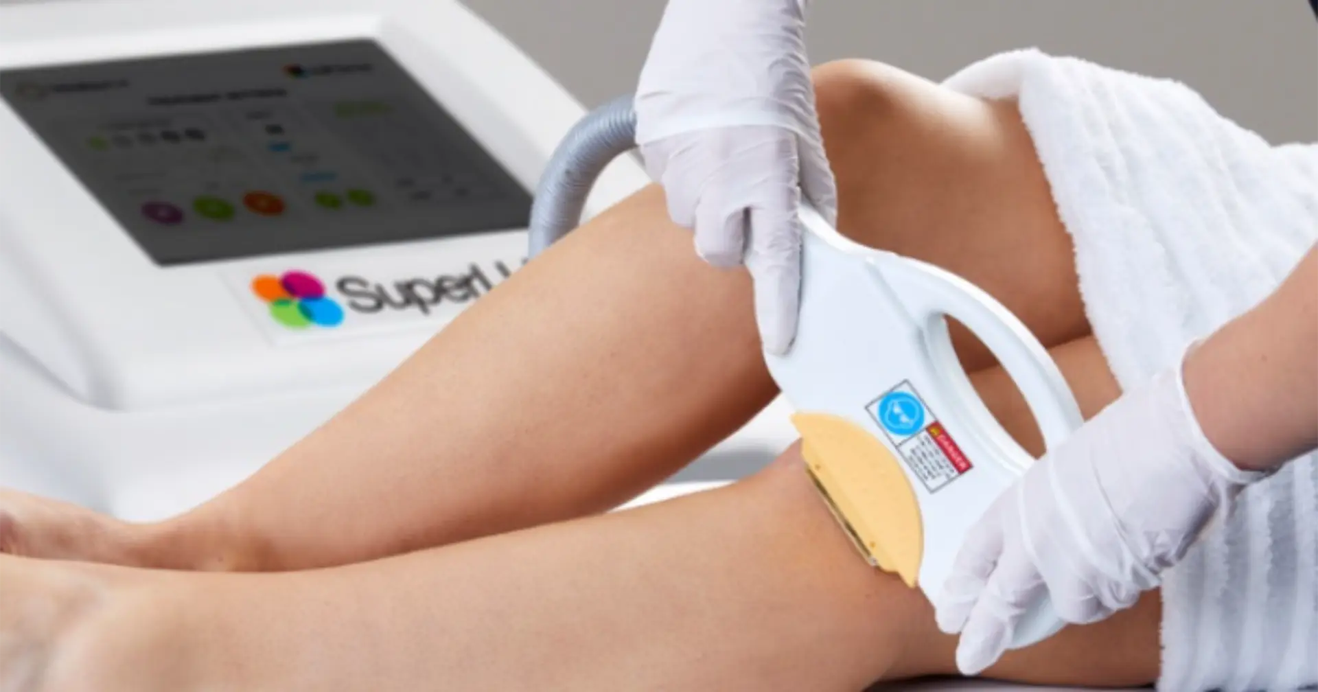 IPL hair reduction treatment being carried out in the salon