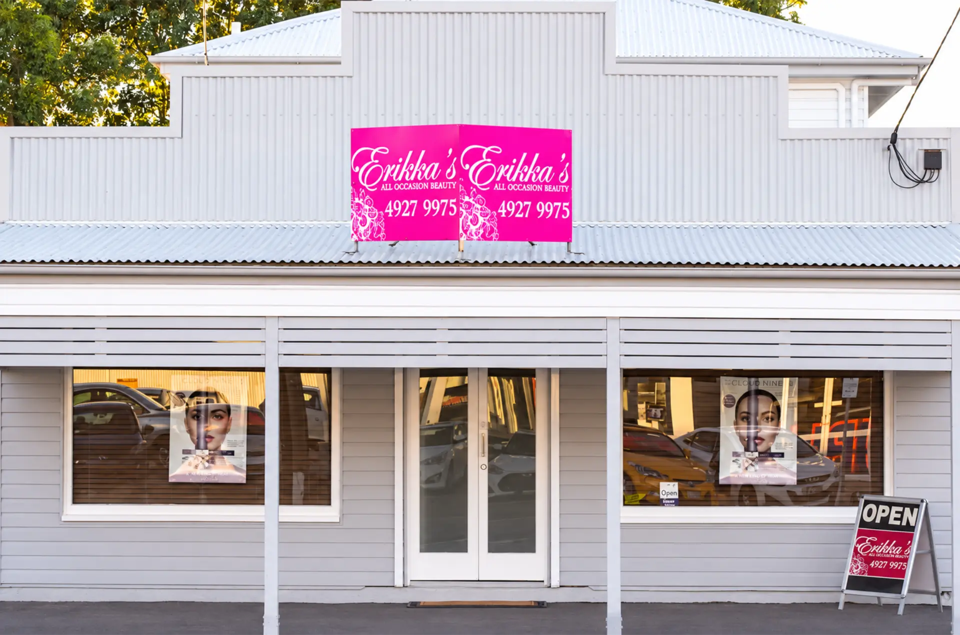 The Erikka's All Occasion Beauty shopfront on Derby Street, Rockhampton