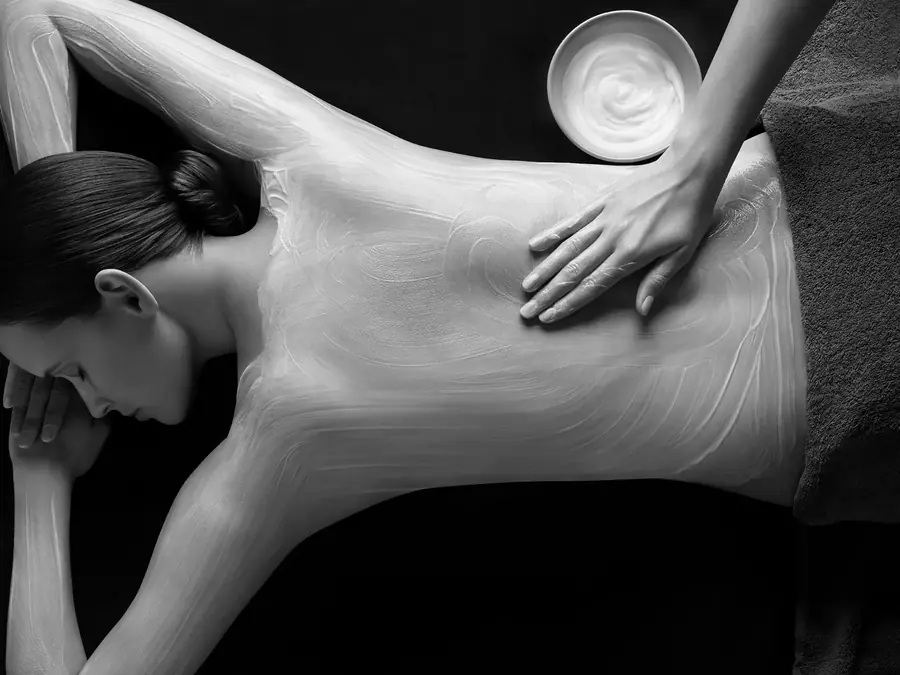Back massage treatment in progress at our Rockhampton salon